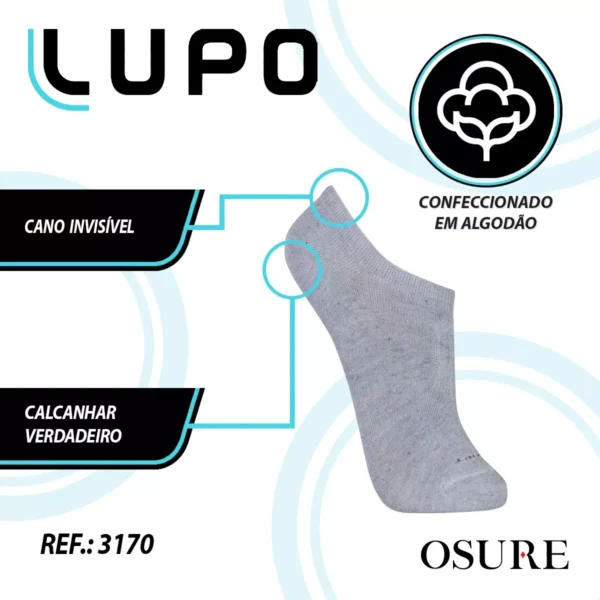 Kit 6 Pares Meias Original Lupo Sapatilha Cano Baixo Atacado - Image 5